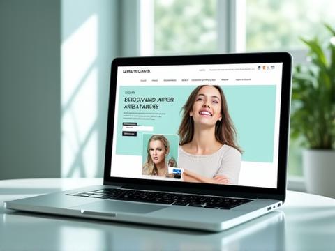Şık diş kliniği web sitesi tasarımı örneği.