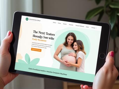 Kadın doğum uzmanı için sıcak ve davetkar web sitesi.