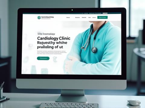 Kardiyoloji kliniği web sitesi arayüzü ekran görüntüsü.