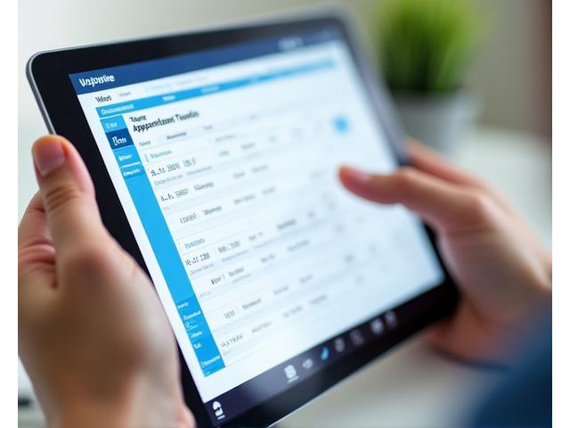 Online randevu takvim arayüzü ekran görüntüsü.